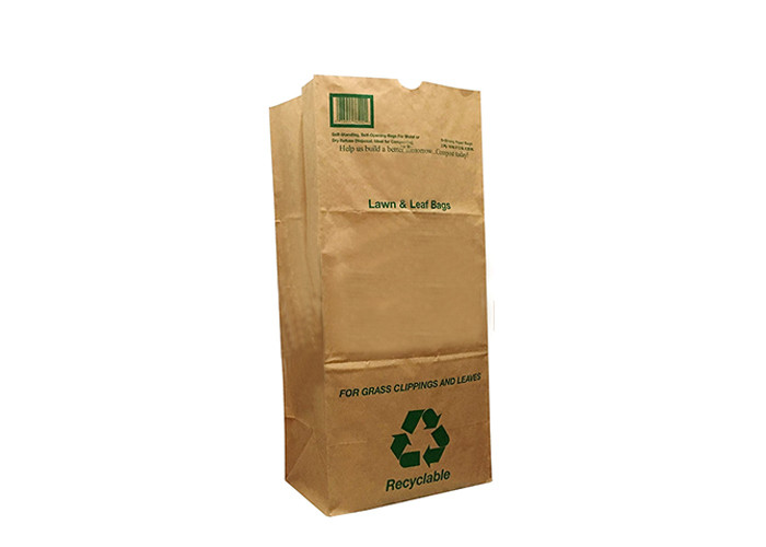 Block Bottom Lawn Leaves Multiwall Kraft Paper Bags 30 Gallon Lawn Paper Bags