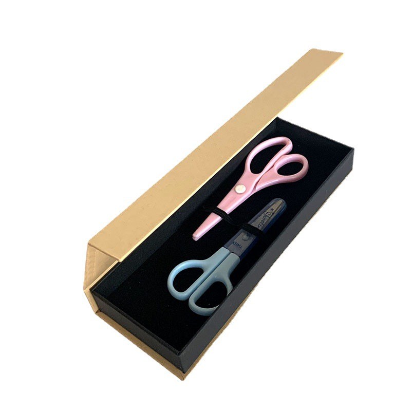 Eco Friendly Nature Cardboard Gift Box Black Printing Ribbon Closure