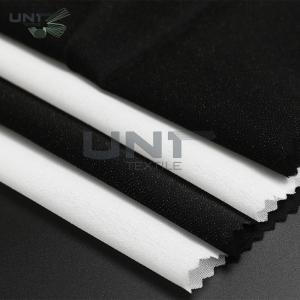 China Black Plain Weave fusable Interfacing , Fabric 50gsm woven fusing on sale