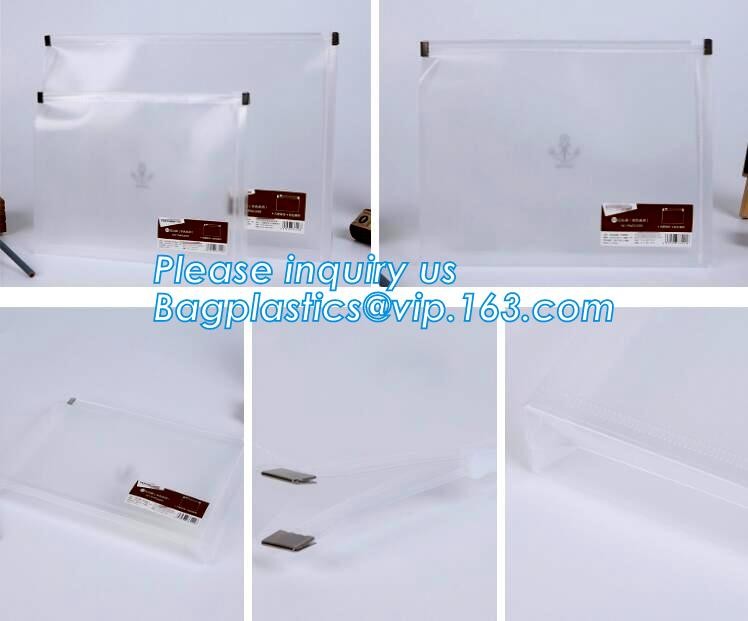 pvc Zip lockkk document file bag,Three-dimensional PVC Document Bag File Zipper Bag with Front Label Pocket bagplastics pac