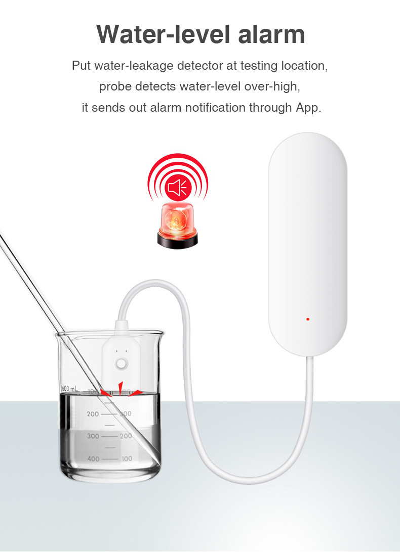 Tuya Smart Life Manufacturer Wifi Smart Water Leakage Detector With A Variety Of Smart Accessories
