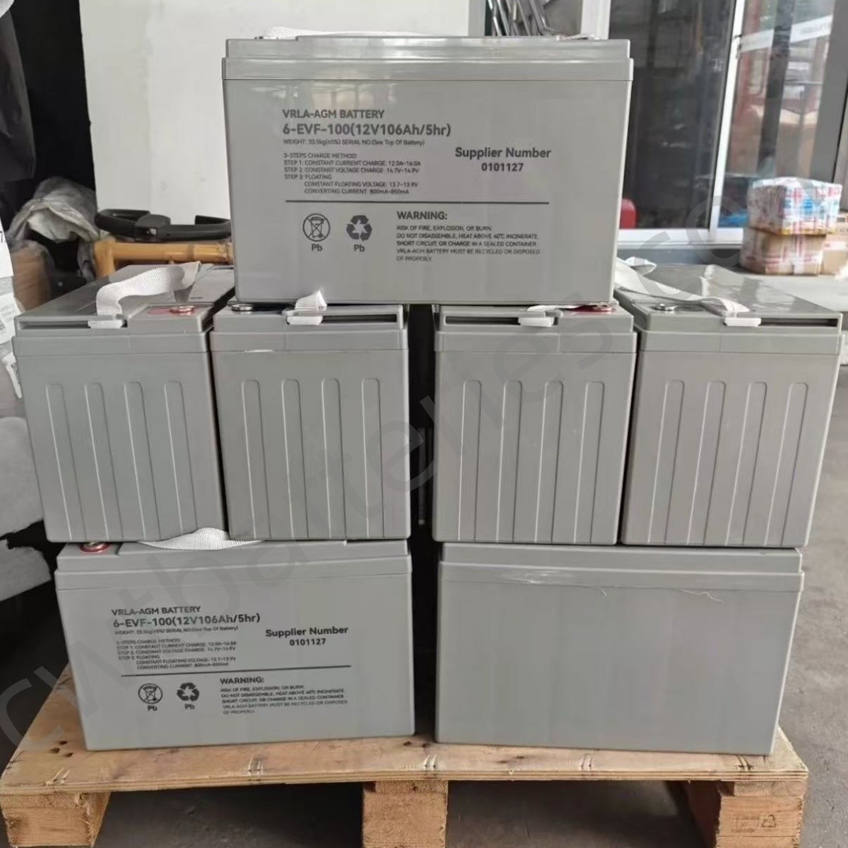 VRLA AGM Deep Cycle Electric Fork Truck Batteries 12V 106Ah NOBLELIFT 6-EVF-100 For Wheelchair Scooter Mobility