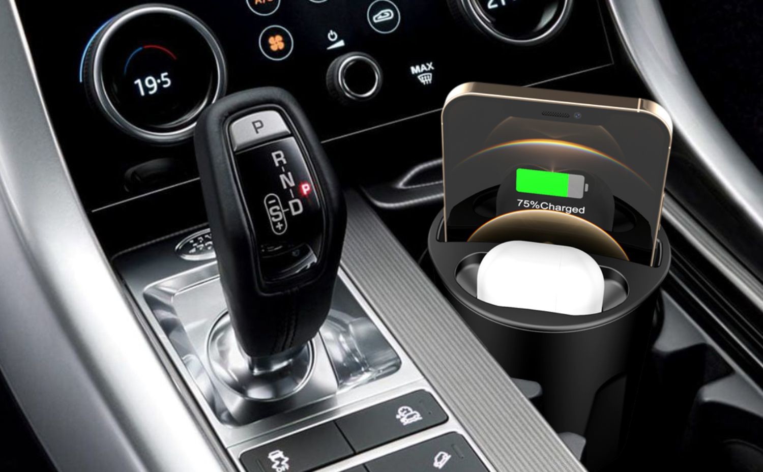 Cup-shape Charger 15W Wireless fast Charging with 5V/2A USB output