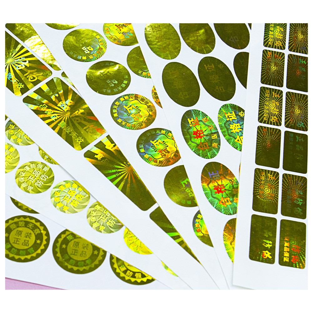 Pely Anti Counterfeit Custom Die Cut Holographic Stickers