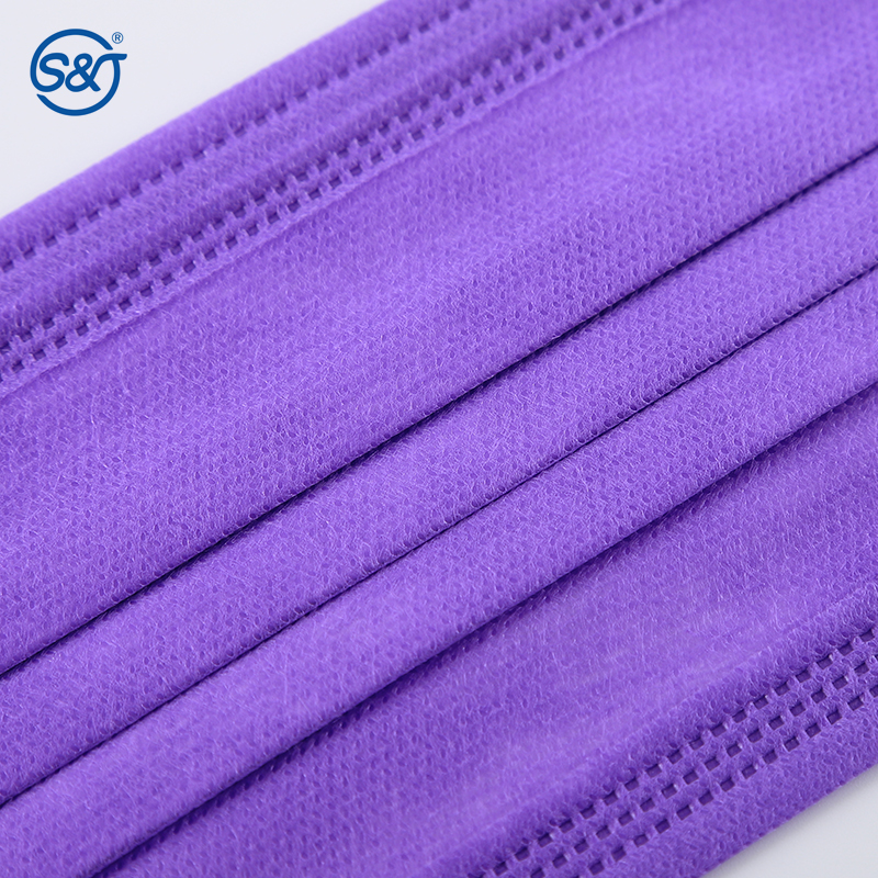 4-ply Disposable Face Mask Respirator Medical or Non Medical Grade Full Color in Lavender Hospital Dental Clinic Daily Use