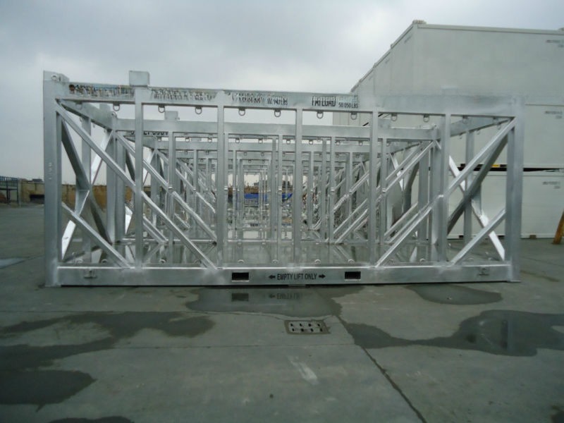 Steel or Plywood Floor 27ft DNV 2.7-1 Standard Heavy Duty Offshore Container Lifting Frame Skid Baskets