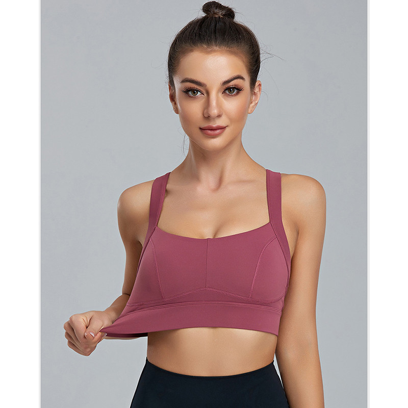 Womens Cross Strappy Plus Size Sports Bra Running High Elastic Active Stretch