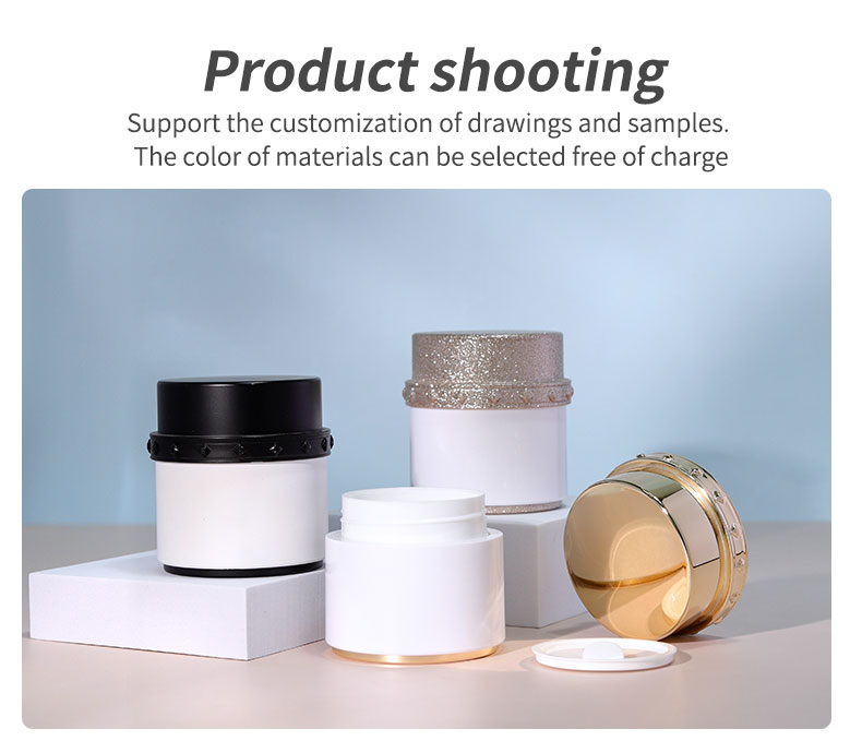 Plastic Cap Empty Lotion Skincare Container for Sunscreen Cream 30G 50G Lady Cosmetics Face Cream Bottles and Jars