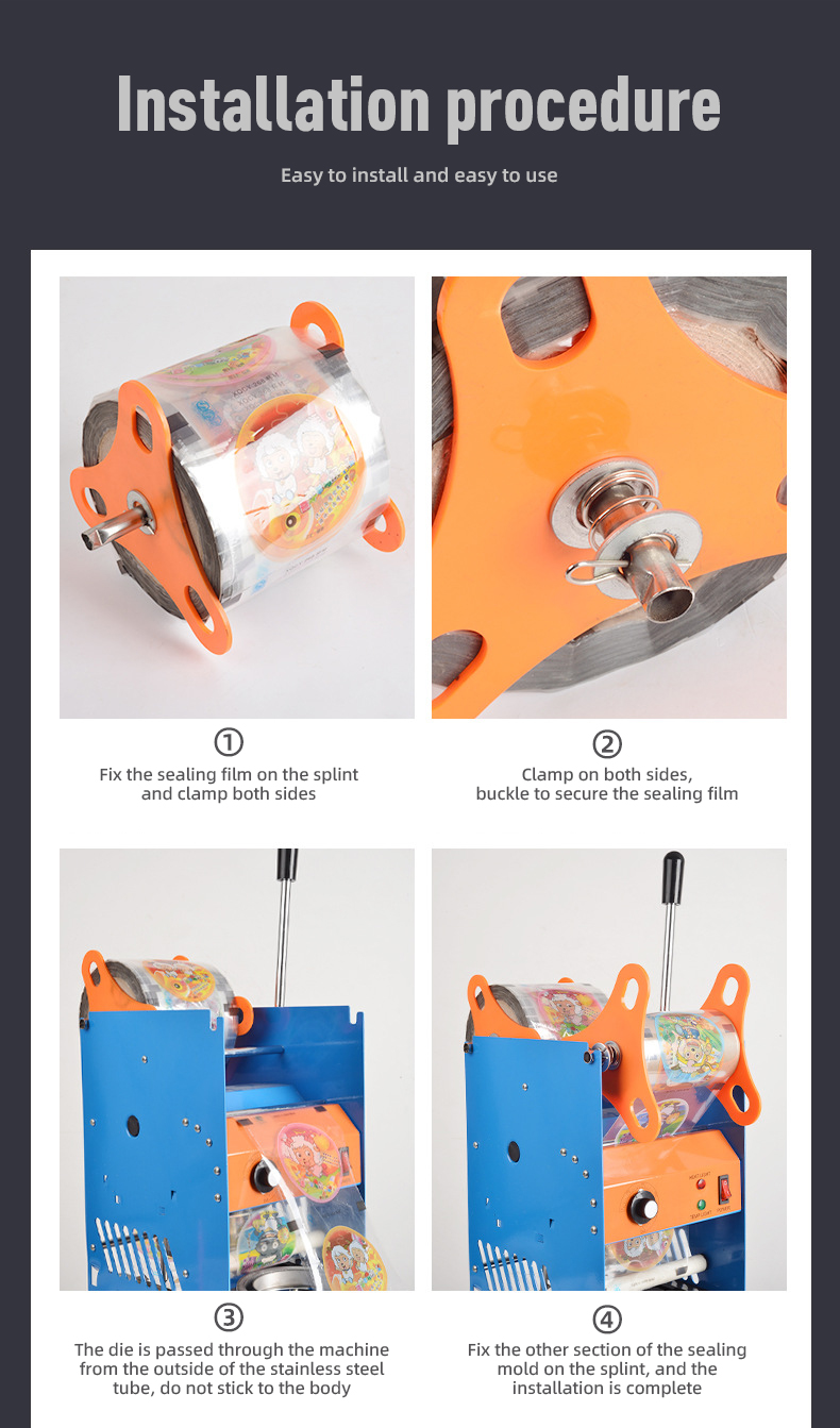 High Cost Performance Adjustable Cup Sealing Machine for Automatic Milk Tea Cup Sealer