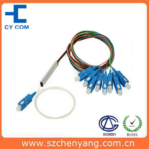 Return Loss>45dB 1310 / 1550nm 1×2 Various coupling splitting ratios Fiber Optic Splitter