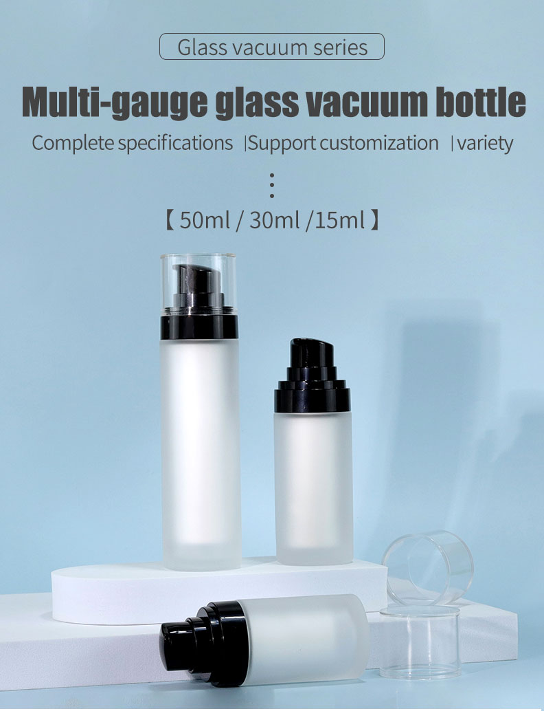 Skincare Cream Pump Bottle Transparent Round PET Bottles With Cap