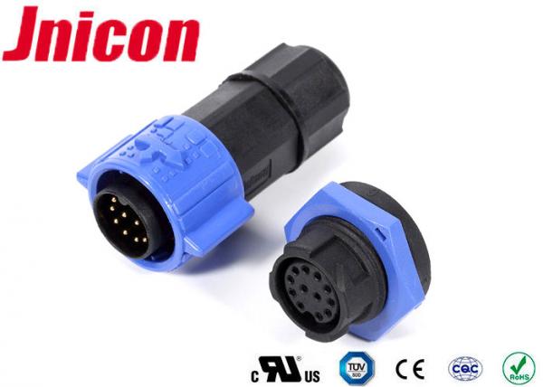 Quality Panel Type Waterproof Data Connector IP67 5A 12 Pin Male Female Plug With Socket for sale