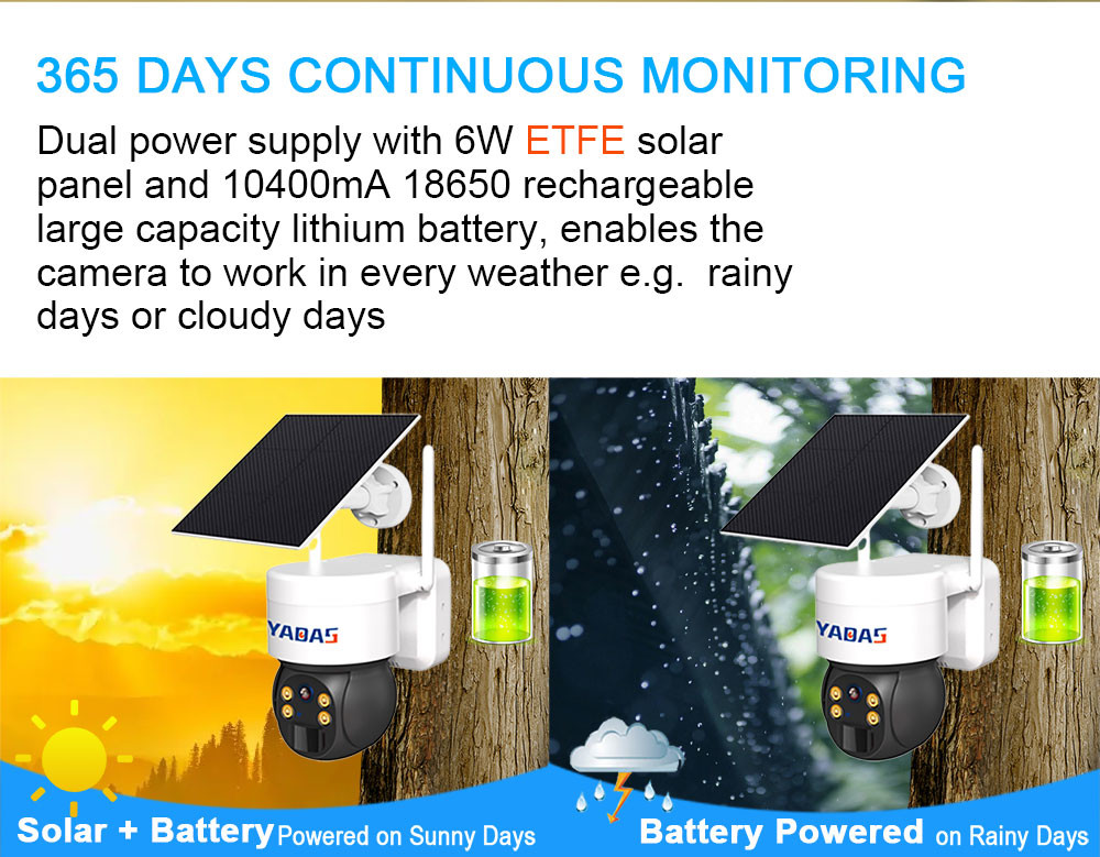 4MP IP65 Waterproof Siren Alarm Security Solar WiFi Camera