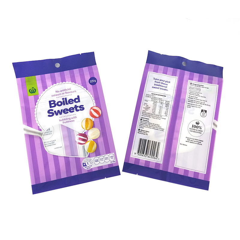 back Middle Sealed plastic food packaging candy cookies toy bag