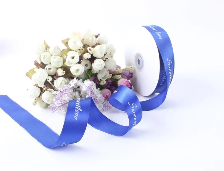 Custom Printing Silk Ribbon For Gift Package Christmas Ribbon Spool
