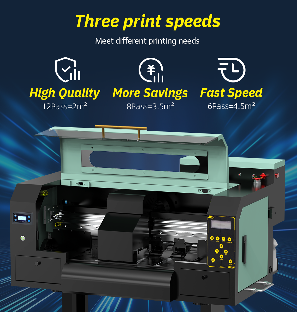 A3 DTF Printer With Powder Shaking And Drying EPSON i1600-A1*2 Print Heads