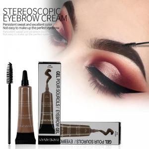  Waterproof Liquid Eyebrow Cream With Brush Long Lasting Makeup Dye Eyebrow Gel Manufactures