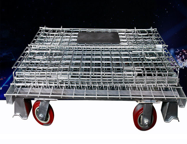 Turnover Storage 4.0mm Foldable Wire Mesh Basket