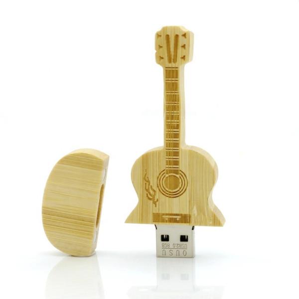 Guitar Shape Promo Gifts Wooden USB flash Drives 32Gb With Nice Gift Wood