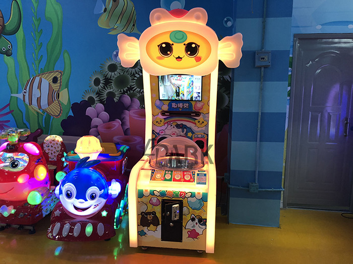 Cotton Candy Arcade Ticket Lottery Game Machine for Auto Show / KTV