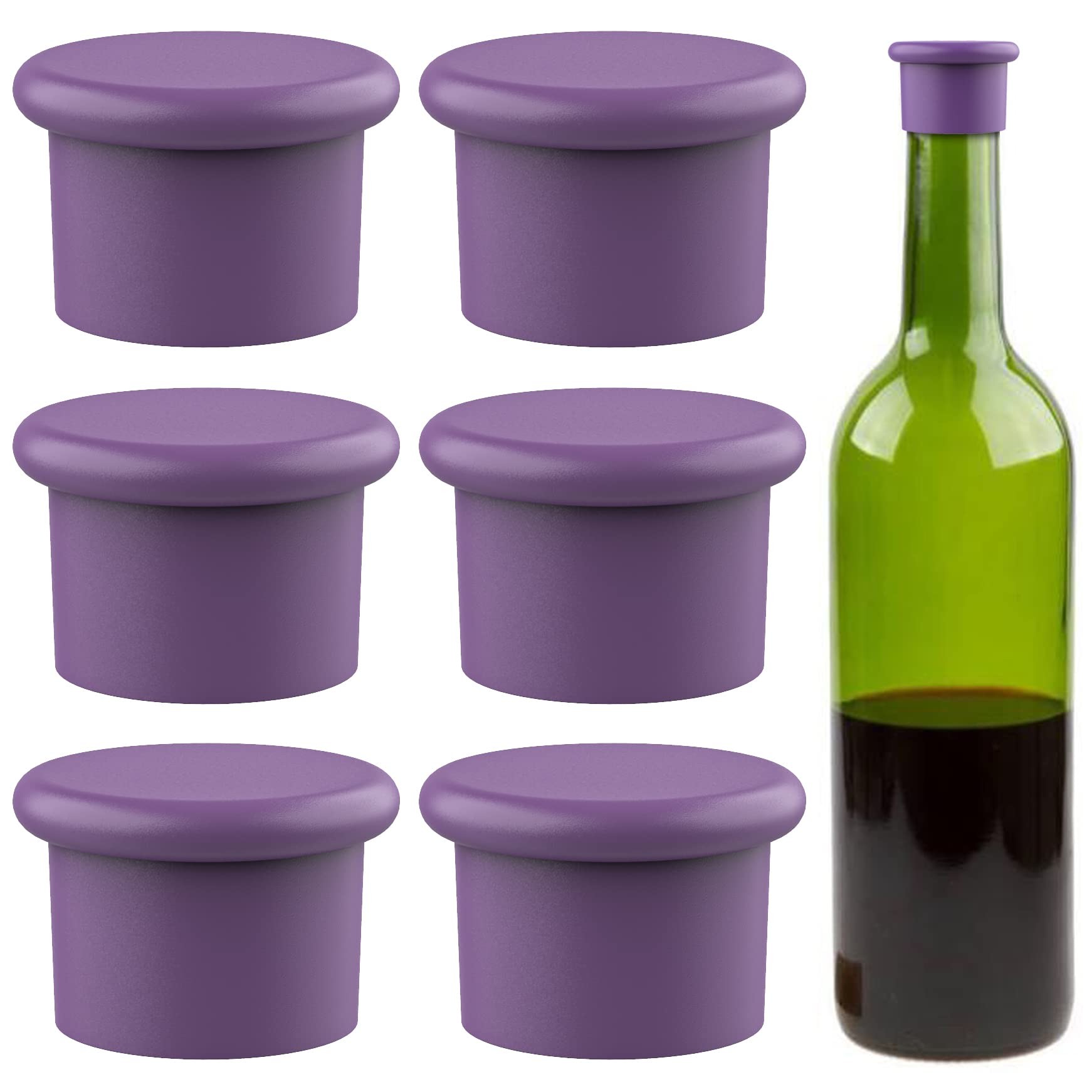 Silicone Wine Stoppers Reusable Beer Bottle Cover Wine Bottle Stopper Wine Saver Wine Gifts Sealer Covers Easy To Clean