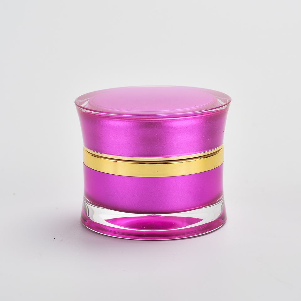 15G Irregular Fancy Pink Cosmetic Cream Plastic Jar Acrylic Packaging