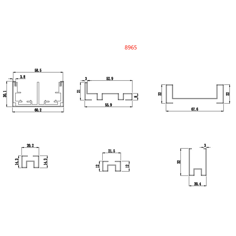 SUS304 Minimalist Stainless Steel Extrusion Profiles For Double Sliding Door