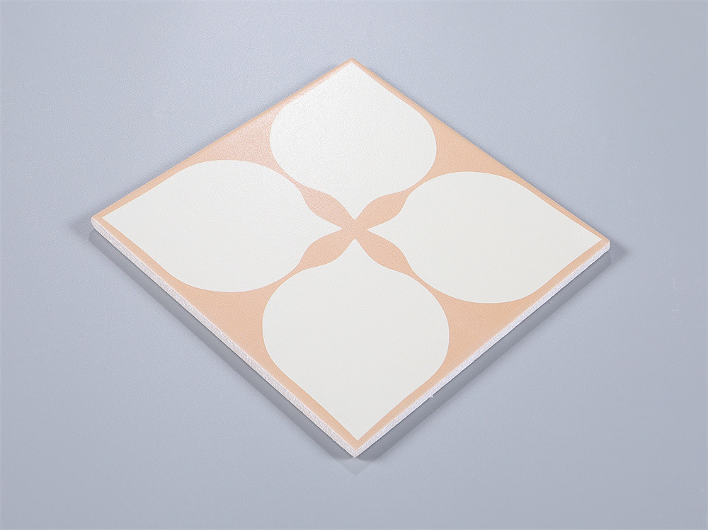 Eco-Friendly Beige 200x200mm Floor And Wall Floret Ceramic Rustic Tiles For Balcony And Bathroom