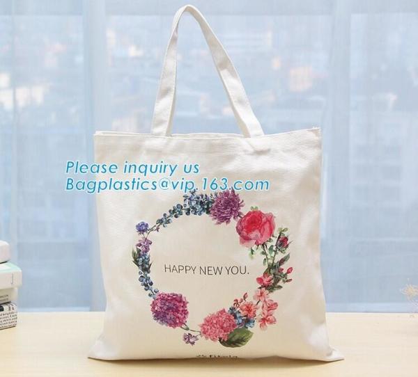 Wholesale High Quality Women Shoulder White Plain Boutique Eco Custom Print 12oz