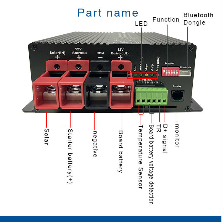 DC-DC Booster Charger 12V 30A Solar MPPT 20A Fridge Charger 20A Controller For RV Vehicle Car Yacht