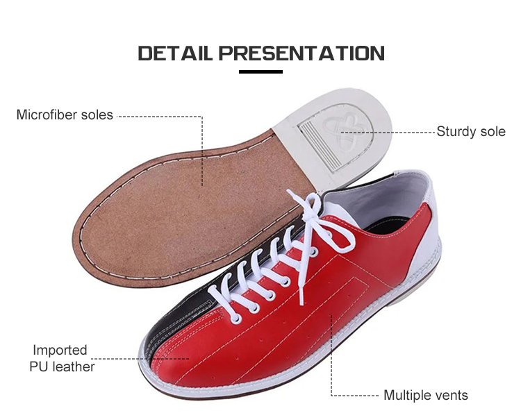 Bodybuilding Fitness Men's Bowling Shoes with Anti-Slip Sole and Durable Material