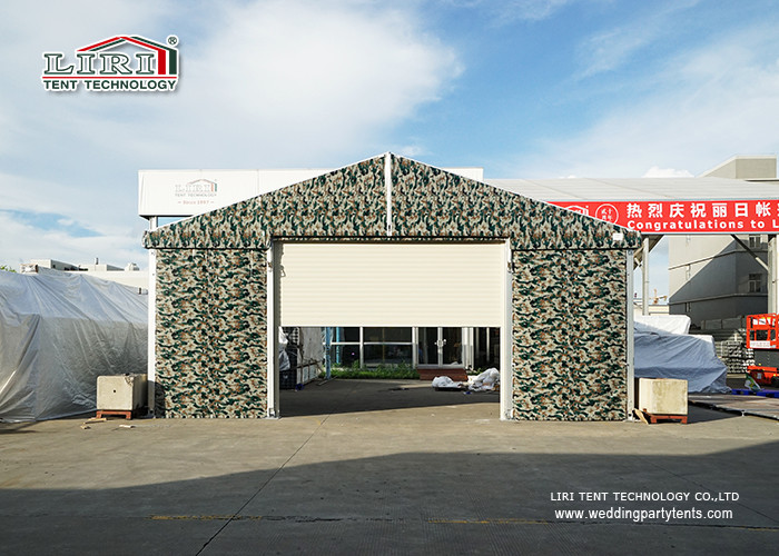 Sliding Door Aluminum Frame Helicopter Hangar , Temporary Private Jet Hangar