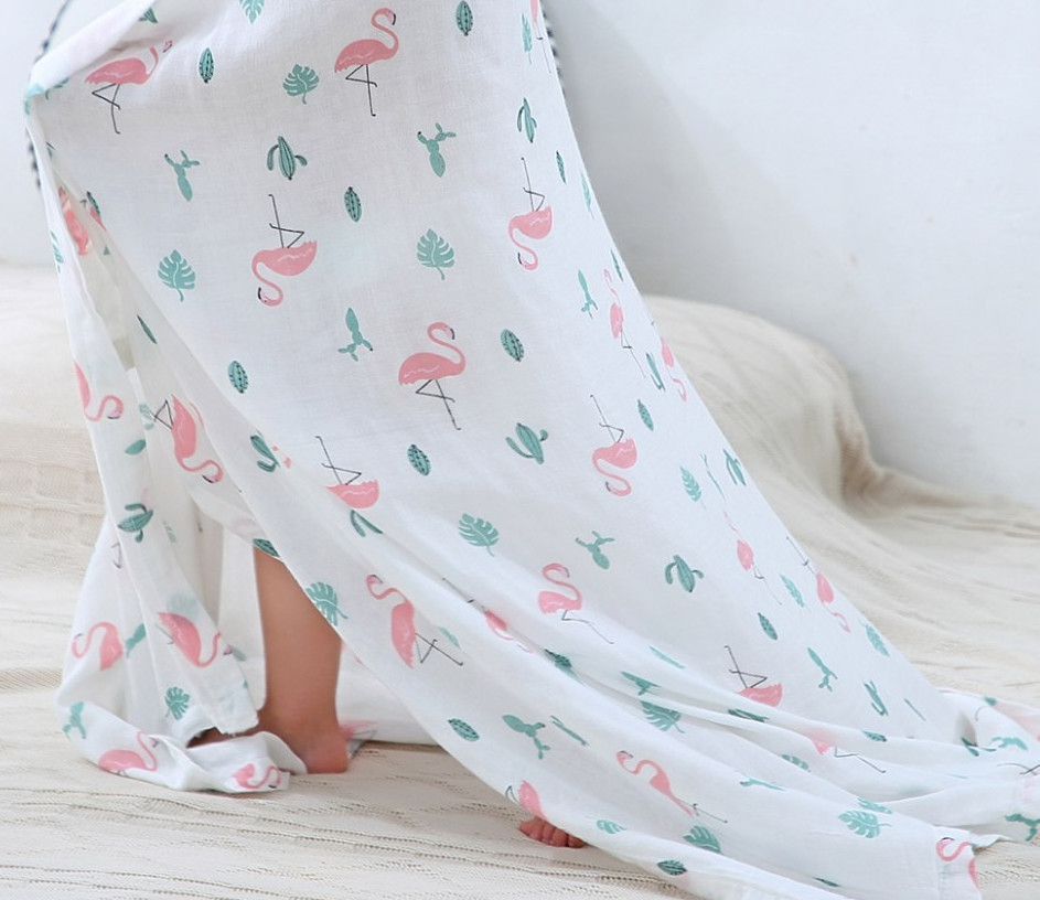 40S Quilted Double Layer Cotton Gauze Fabric 110GSM Kids Blanket