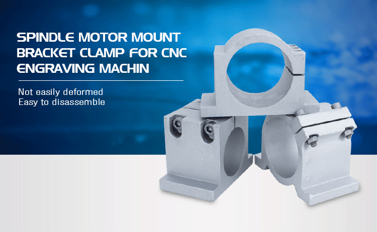 Cast aluminum cnc carving machine clamp Different diameter spindle motor bracket seat