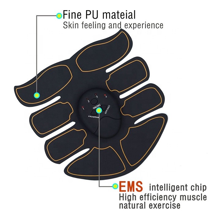 Black Pink Home Fitness Equipment , ABS Abdominal Muscle Stimulator