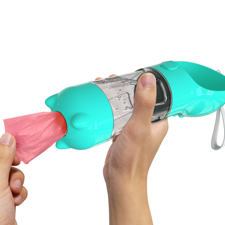 Pet Water Dispenser Foldable 4 In 1 Dog Bottle Leak Proof 300/500ml Portable Travel Puppy