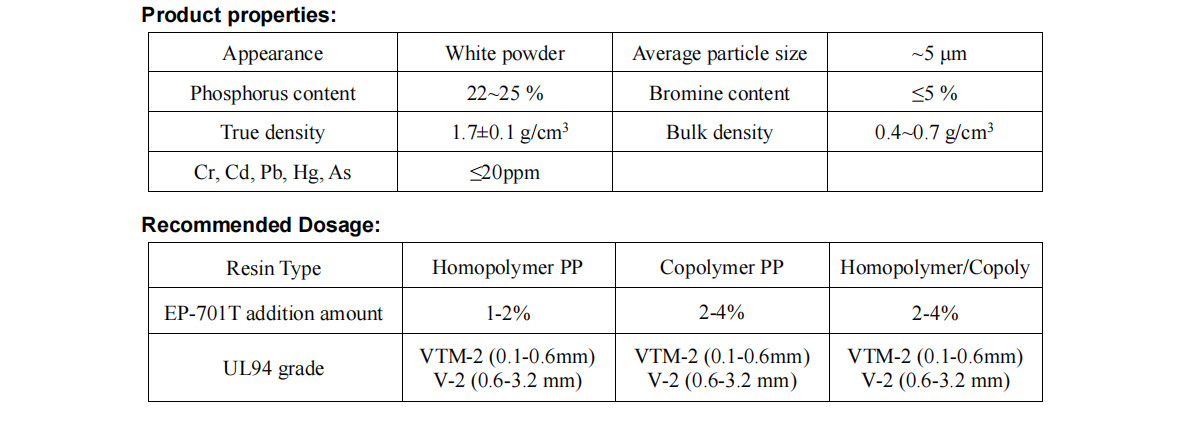 EP-702A Highly Efficient And Environmentally Friendly Flame Retardant Powder