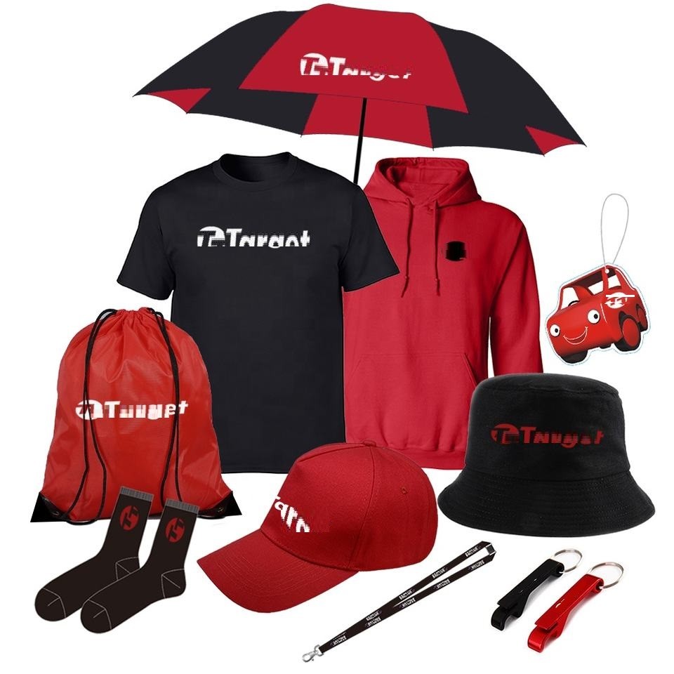 Business Staff Welcome Uniform Graduation Sports Branded Custom Logo Promotional Gift Set Socks Cap Bag Umbrella