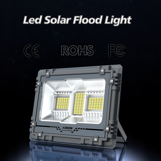 60watt 100w Solar Led Flood Lights Outdoor Tri Color With Music Reflector