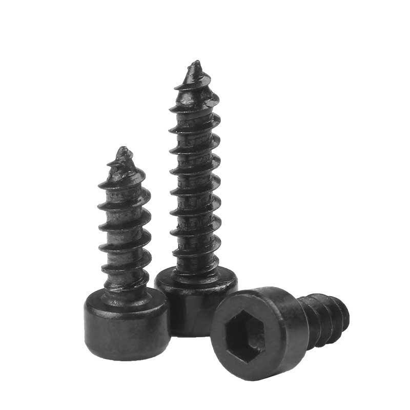 Carbon Steel Self Tapping Screws with Black Cylindrical Head Grade 8.8/10.9/12.9
