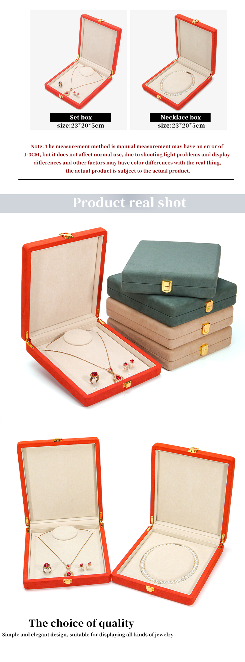 Black Hanhong Custom Rounded Corner Microfiber Leather Ring Jewelry Packaging Box Luxury Set Pearl Necklace Jewelry Storage Box