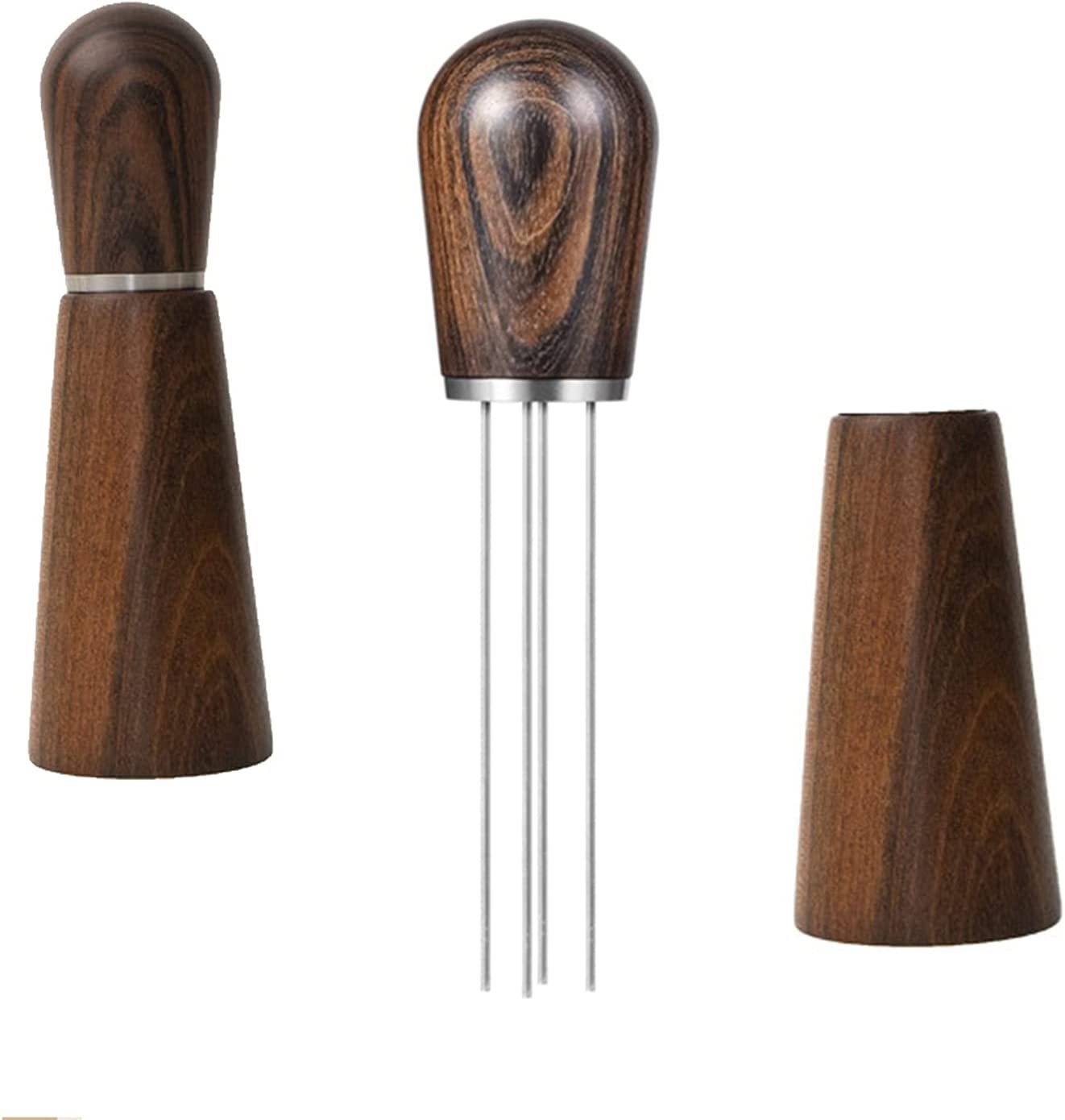 Hot selling Stainless Steel Coffee Cloth Powder Needle With Natural Wood Handle For Stirrer