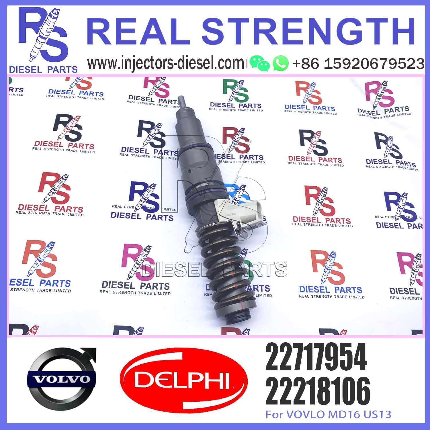 Diesel Engine Parts D13 D16 Engine Fuel Injector 21458369 Common Rail Fuel Injector 22499124 22717954