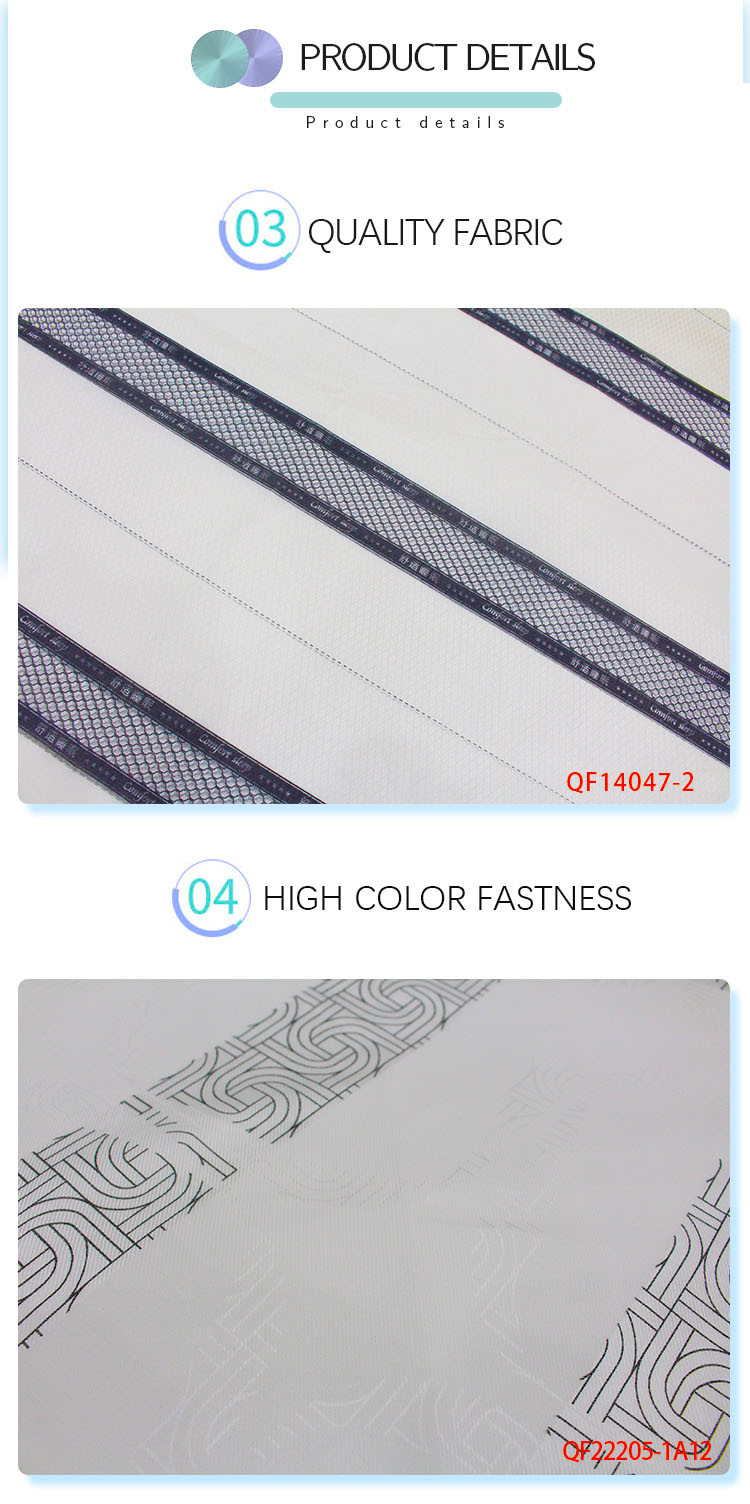 Polyester Pengji Mattress Protector Fabric Color Printed Warp Knitted