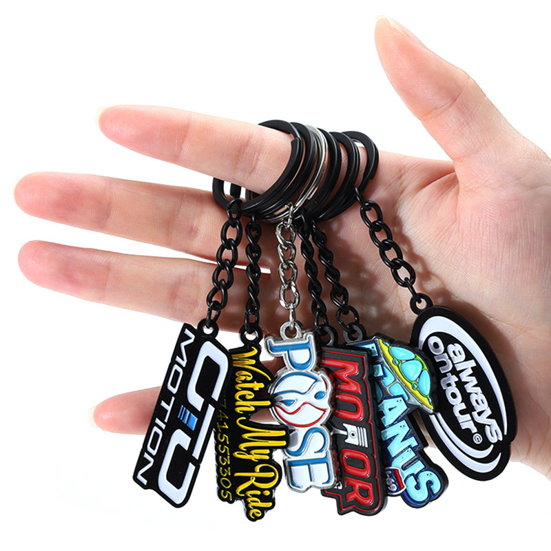 Custom Metal Enamel Keychain Engraving Key Chains Small Keychain Rings