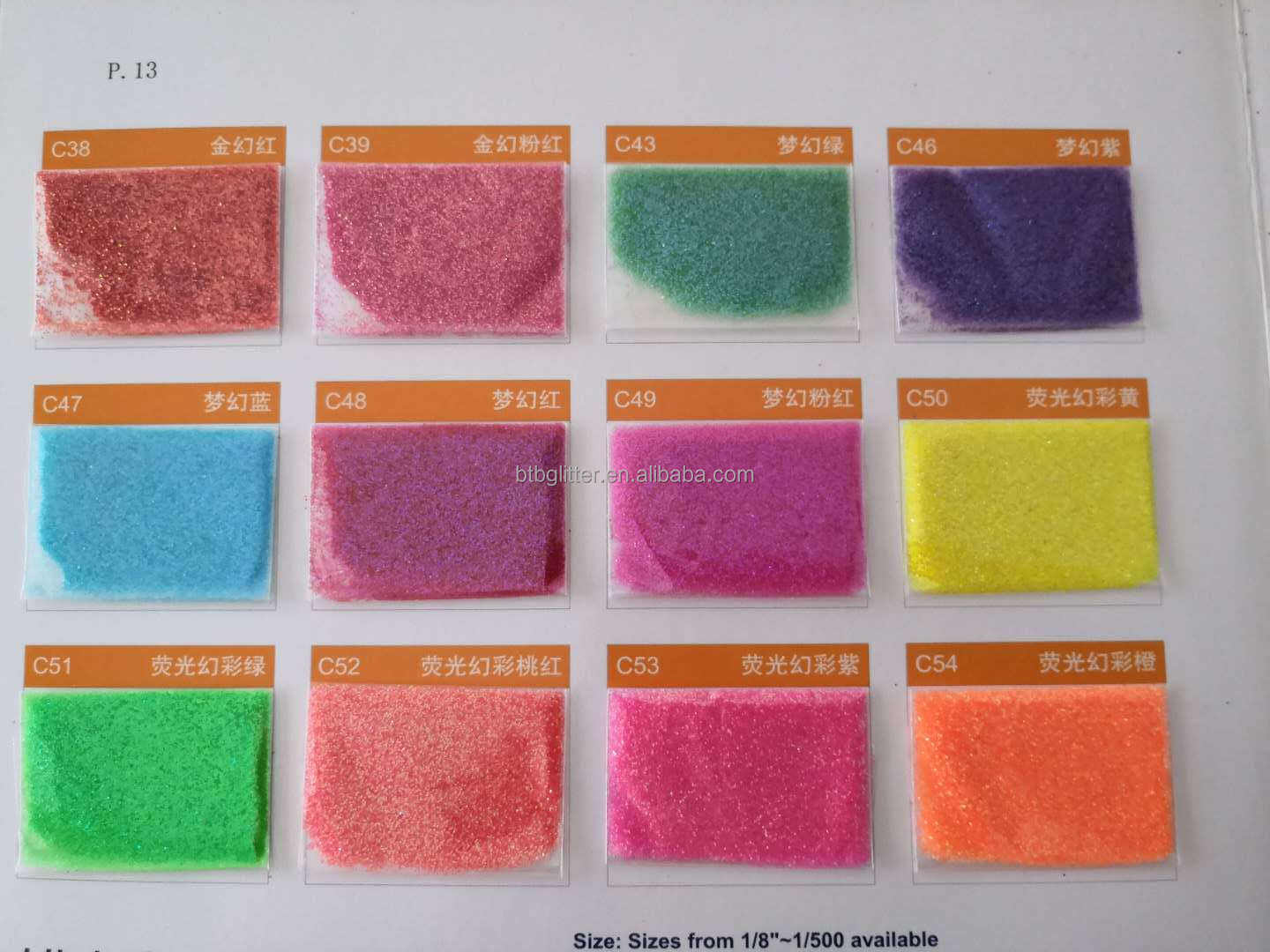1kg Bag Packing Bulk Fine Chunky Glitter in Multiple Colors of Eco-friendly PET for Polyester Glitter Powder Application