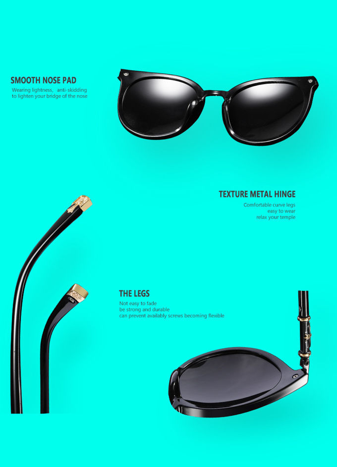 PC Polarized UV400 PC Sunglasses And Eye Health Impact Resistant