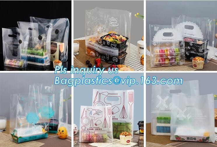 Custom Printed Stand Up Block BottomSoft Loop Handle Plastic Carrier Shopping Bag，Plastic Soft Loop Handle Bag for Shopp