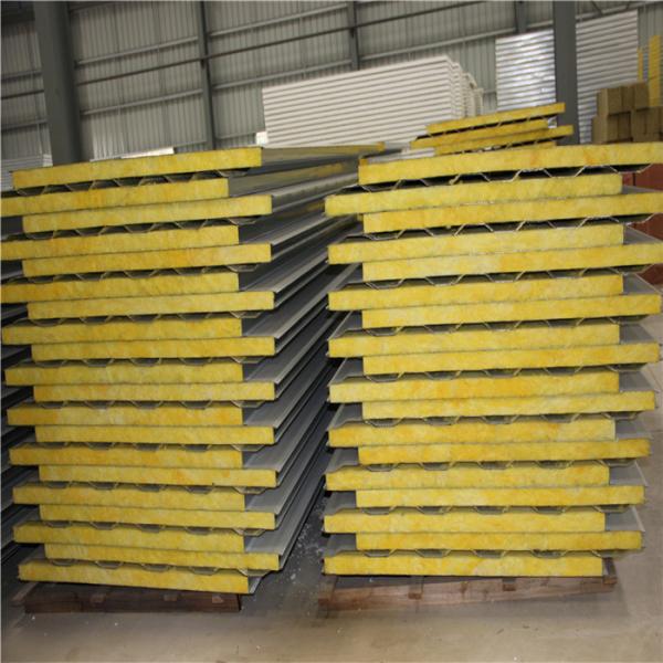 1150-50-0.6mm galvanized steel up and 0.326mm geywhite down glass wool sandwich
