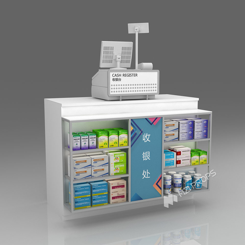 06-MSWRS Pharmacy Model Store With Wood Warm Style